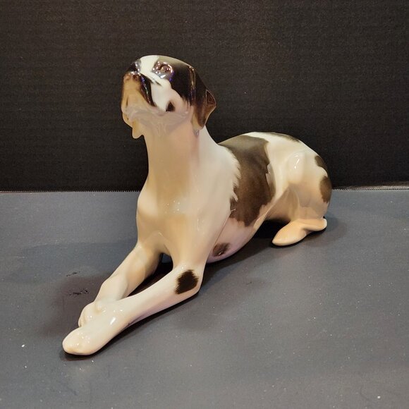 Vintage Lomonosov Porcelain Pointer Dog Figurine Handpainted Made In USSR - Picture 3 of 7